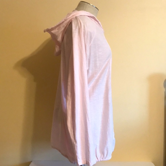 Ruff Hewn long sleeve pastel cotton lightweight top/ with hood, size 1x - Picture 3 of 8